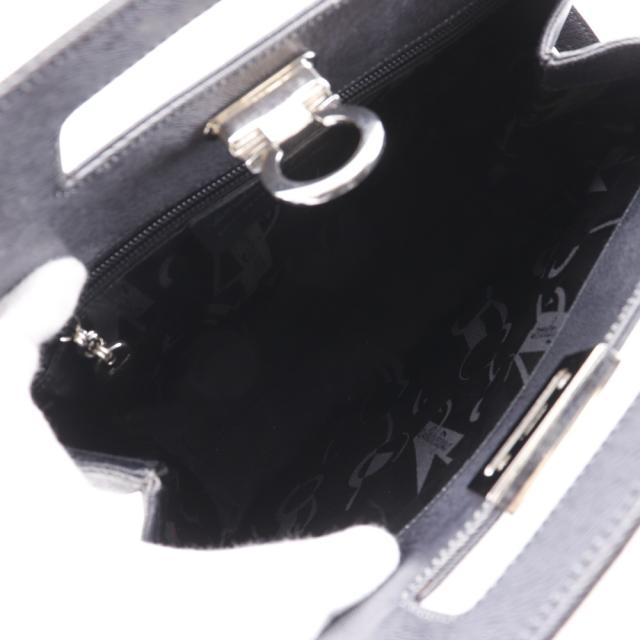 Salvatore Ferragamo サルヴァトーレフェラガモ ガンチーニ 3WAY DX-21 8674 型押しレザー グレー_5
