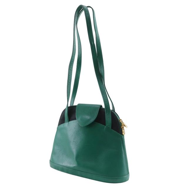 BALLY バリー ロングショルダー バイカラー カーフ 緑/黒 トートバッグ レディース_1