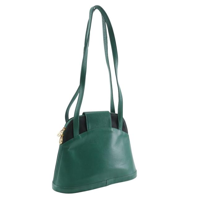 BALLY バリー ロングショルダー バイカラー カーフ 緑/黒 トートバッグ レディース_2