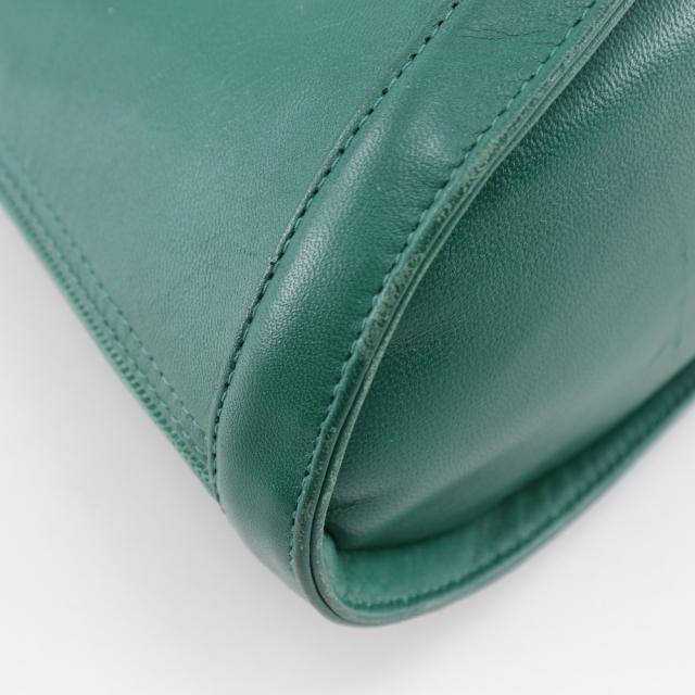BALLY バリー ロングショルダー バイカラー カーフ 緑/黒 トートバッグ レディース_5