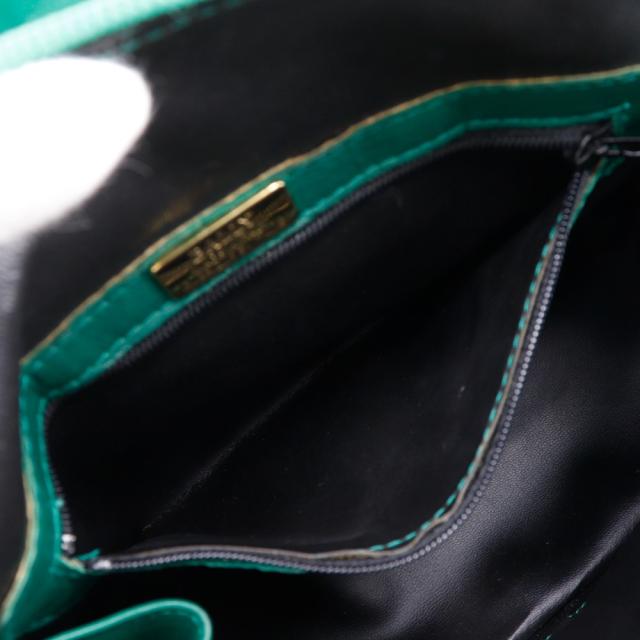 BALLY バリー ロングショルダー バイカラー カーフ 緑/黒 トートバッグ レディース_8