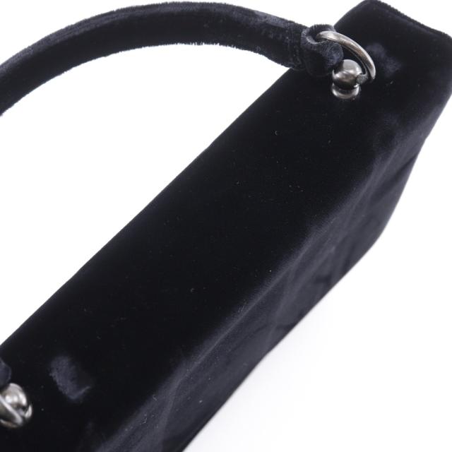 PRADA プラダ ワンハンドル ヴィンテージ ベロア NERO 黒 ハンドバッグ レディース_11