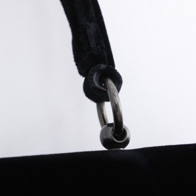 PRADA プラダ ワンハンドル ヴィンテージ ベロア NERO 黒 ハンドバッグ レディース_12