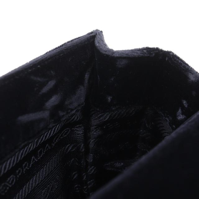 PRADA プラダ ワンハンドル ヴィンテージ ベロア NERO 黒 ハンドバッグ レディース_17