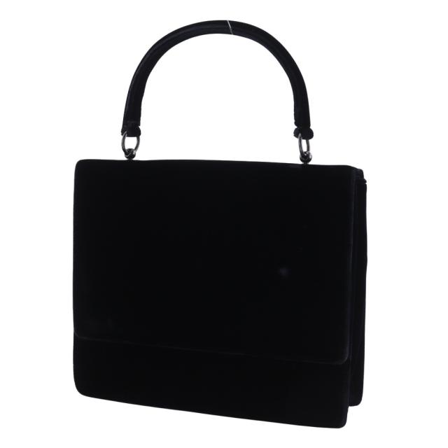 PRADA プラダ ワンハンドル ヴィンテージ ベロア NERO 黒 ハンドバッグ レディース_1