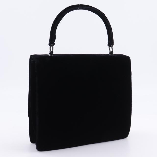 PRADA プラダ ワンハンドル ヴィンテージ ベロア NERO 黒 ハンドバッグ レディース_2