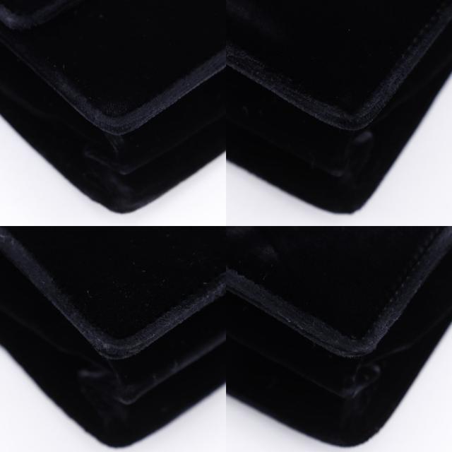 PRADA プラダ ワンハンドル ヴィンテージ ベロア NERO 黒 ハンドバッグ レディース_3