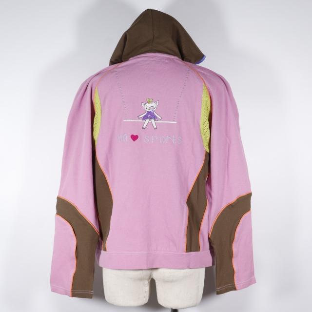 【OLLEBOREBLA】オレボレブラ ぶたさん WeLoveSports 131277 コットン×ポリウレタン ピンク レディース パーカー OLLEBOREBLA オレボレブラ ぶたさん WeLoveSports 131277 コットン
