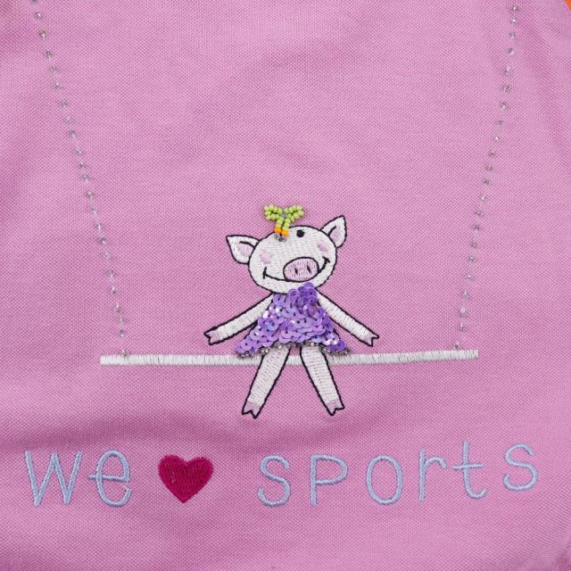 【OLLEBOREBLA】オレボレブラ ぶたさん WeLoveSports 131277 コットン×ポリウレタン ピンク レディース パーカー OLLEBOREBLA オレボレブラ ぶたさん WeLoveSports 131277 コットン