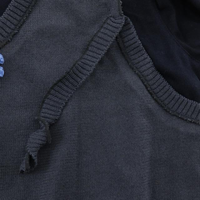 OLLEBOREBLA オレボレブラ ベストデザイン フラワー コットン グレー/黒 半袖Ｔシャツ_6