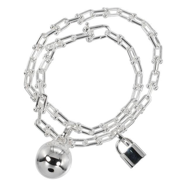 TIFFANY&amp;Co. ティファニー ハードウェア スモール ラップ シルバー925 ブレスレット 45.38g