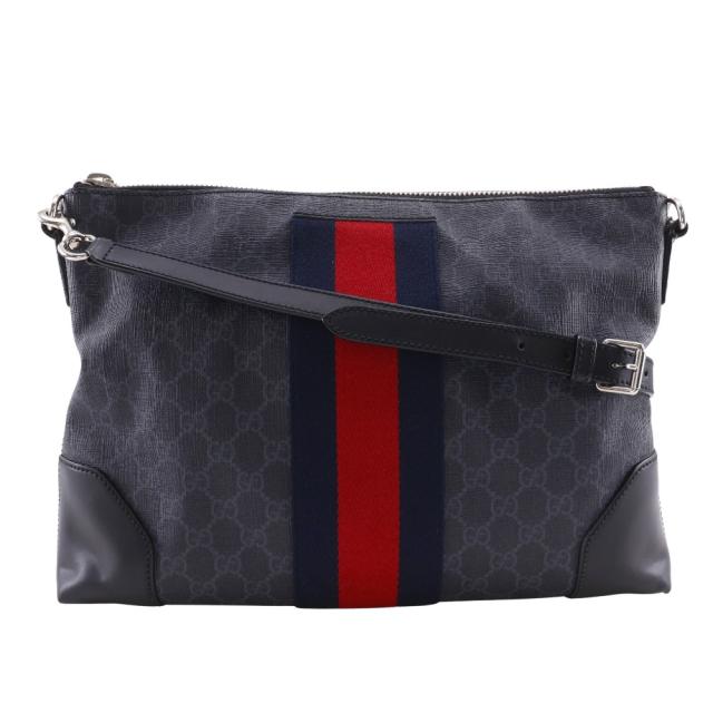 GUCCI グッチ メッセンジャーバッグ 474139 GGスプリームキャンバス 黒 ショルダーバッグ