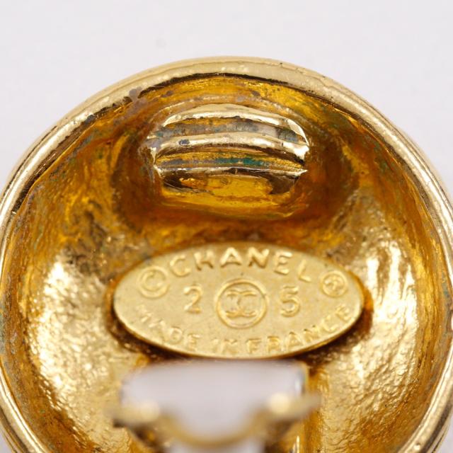CHANEL シャネル ココマーク マトラッセ ヴィンテージ 金メッキ イヤリング 23.6g_9