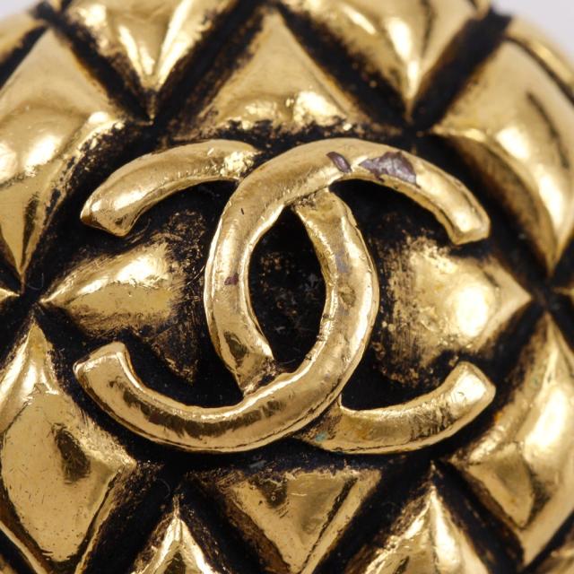 CHANEL シャネル ココマーク マトラッセ ヴィンテージ 金メッキ イヤリング 23.6g_5