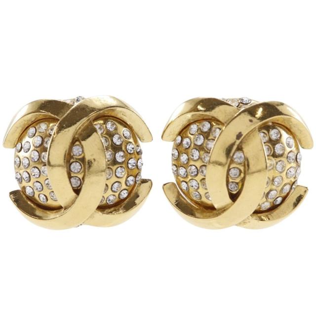 CHANEL シャネル ココマーク ヴィンテージ 金メッキ イヤリング 34.1g レディース