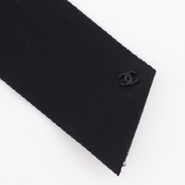 CHANEL シャネル リボン ココマーク サテン 黒 バレッタ レディース 【中古】_2