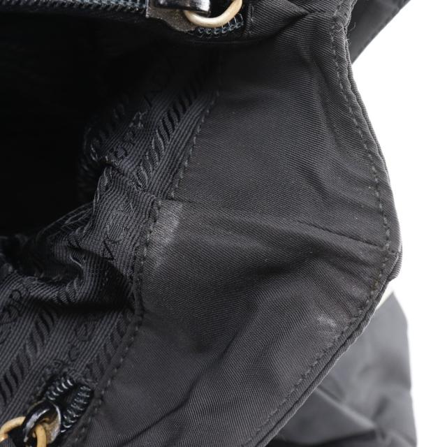 PRADA プラダ プラスチックチェーン ナイロン 黒 トートバッグ レディース 【中古】_9