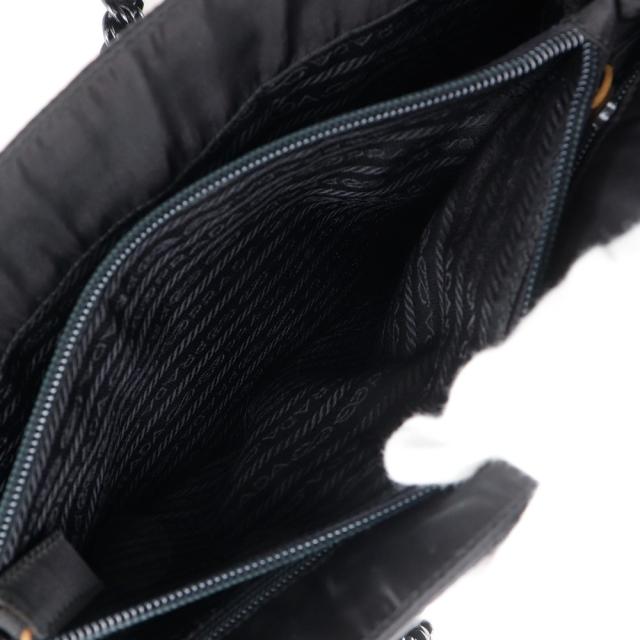 PRADA プラダ プラスチックチェーン ナイロン 黒 トートバッグ レディース 【中古】_7