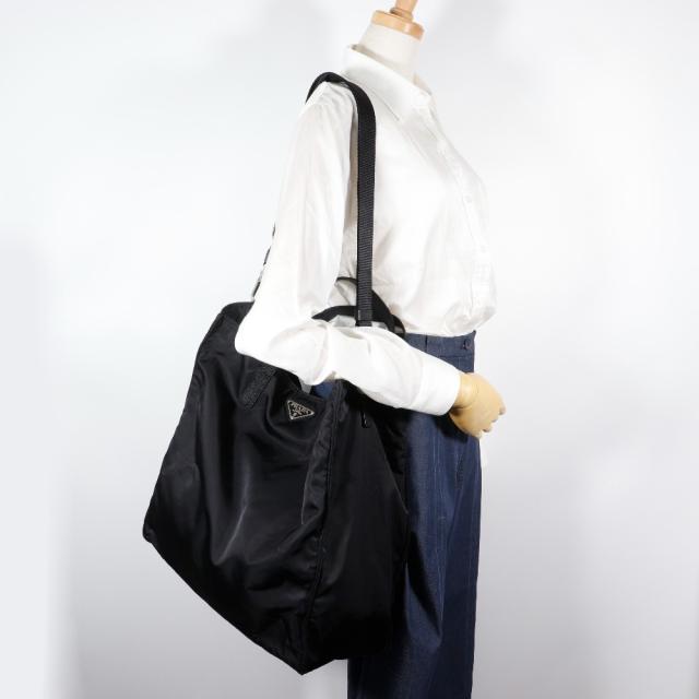 PRADA プラダ 2WAYショルダー ナイロン 黒 トートバッグ レディース 【中古】_18