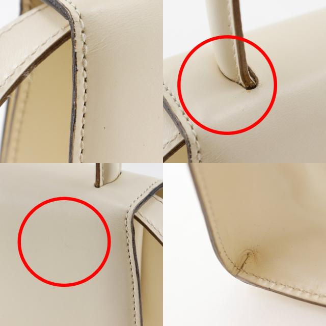 CELINE セリーヌ 2WAYショルダー ヴィンテージ カーフ 白 ハンドバッグ レディース_12