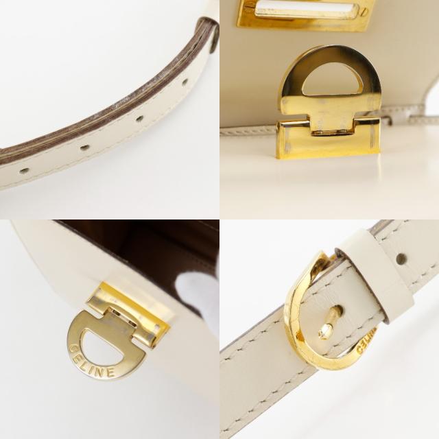 CELINE セリーヌ 2WAYショルダー ヴィンテージ カーフ 白 ハンドバッグ レディース_14