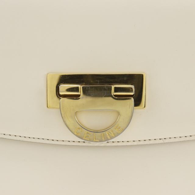 CELINE セリーヌ 2WAYショルダー ヴィンテージ カーフ 白 ハンドバッグ レディース_16