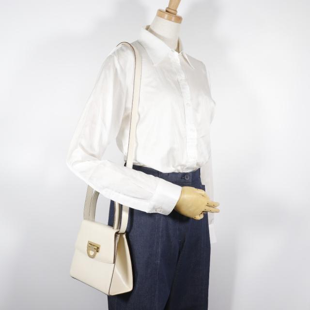 CELINE セリーヌ 2WAYショルダー ヴィンテージ カーフ 白 ハンドバッグ レディース_19