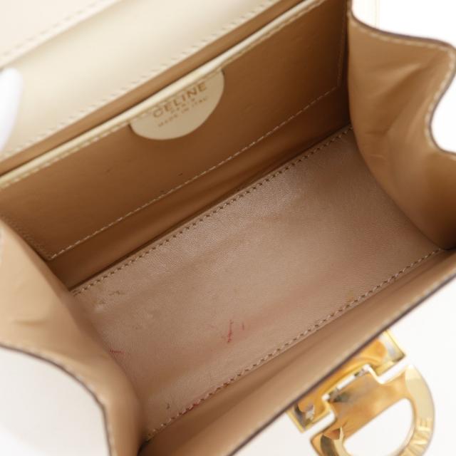 CELINE セリーヌ 2WAYショルダー ヴィンテージ カーフ 白 ハンドバッグ レディース_5