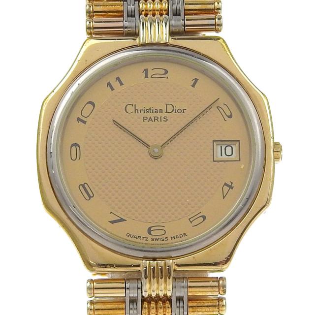Dior クリスチャンディオール デイト 45.15.01 金メッキ クオーツ アナログ表示