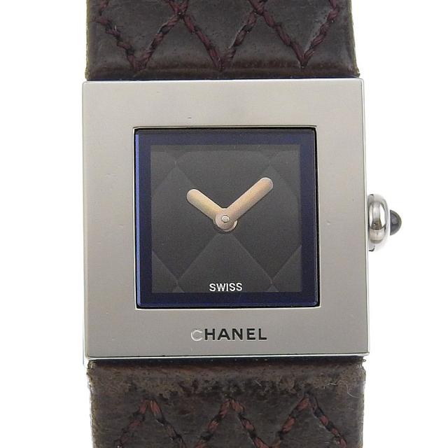CHANEL シャネル マトラッセ H0116 SS クオーツ アナログ表示 ブラック文字盤 腕時計