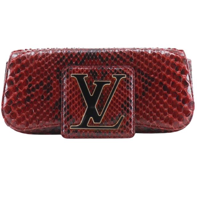 LOUIS VUITTON ルイ・ヴィトン ポシェットソービー エキゾチックライン パイソン 赤