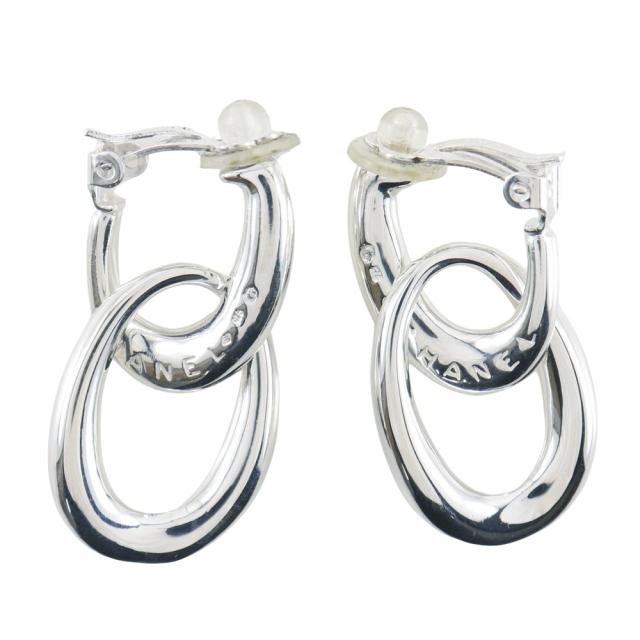 CHANEL シャネル ダブルフープ シルバー925 イヤリング 27.2g レディース 【中古】