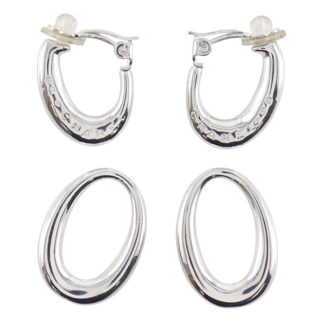 CHANEL シャネル ダブルフープ シルバー925 イヤリング 27.2g レディース 【中古】_7