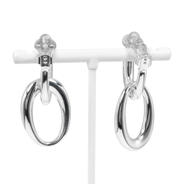 CHANEL シャネル ダブルフープ シルバー925 イヤリング 27.2g レディース 【中古】_3