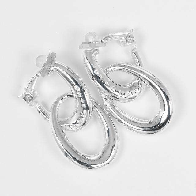 CHANEL シャネル ダブルフープ シルバー925 イヤリング 27.2g レディース 【中古】_5