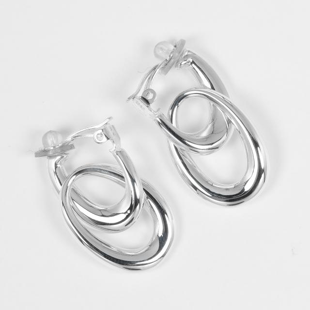 CHANEL シャネル ダブルフープ シルバー925 イヤリング 27.2g レディース 【中古】_6