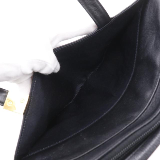 BURBERRY バーバリー シボ革 ノバチェック レザー 黒 ハンドバッグ レディース 【中古】_12