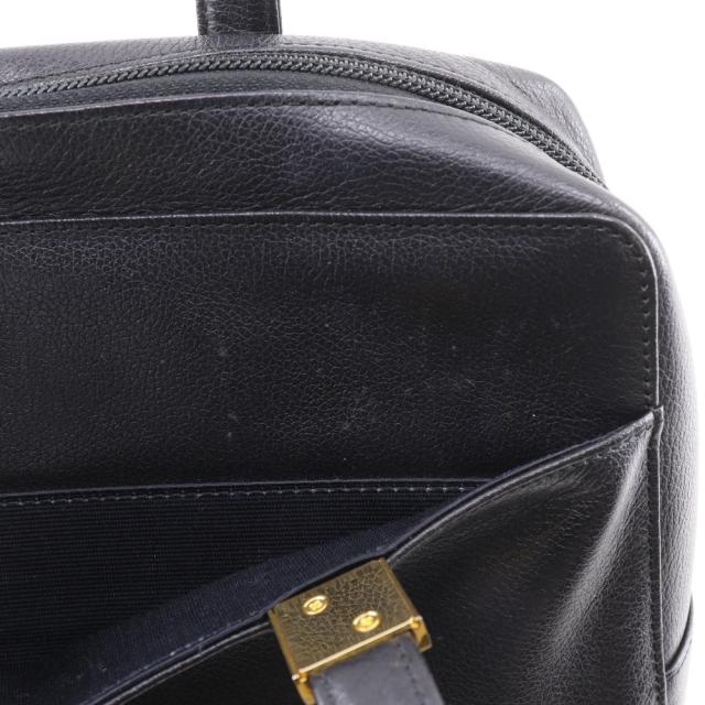 BURBERRY バーバリー シボ革 ノバチェック レザー 黒 ハンドバッグ レディース 【中古】_13