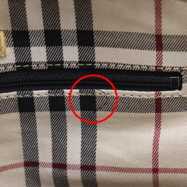 BURBERRY バーバリー シボ革 ノバチェック レザー 黒 ハンドバッグ レディース 【中古】_18