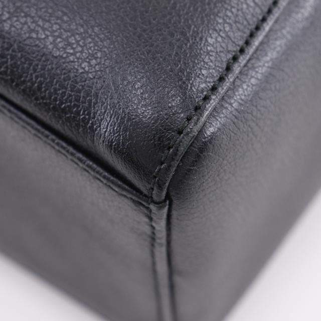BURBERRY バーバリー シボ革 ノバチェック レザー 黒 ハンドバッグ レディース 【中古】_4