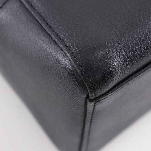 BURBERRY バーバリー シボ革 ノバチェック レザー 黒 ハンドバッグ レディース 【中古】_5