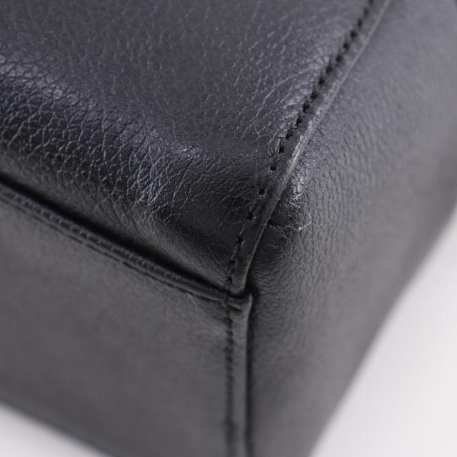 BURBERRY バーバリー シボ革 ノバチェック レザー 黒 ハンドバッグ レディース 【中古】_6