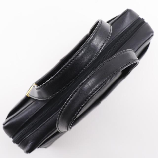 BURBERRY バーバリー シボ革 ノバチェック レザー 黒 ハンドバッグ レディース 【中古】_7