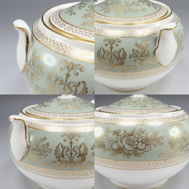 Wedgwood ウェッジウッド GOLD COLUMBIA ( SAGE GREEN ) シュガーポット ポーセリン 食器 _