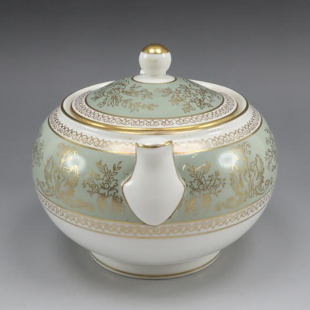 Wedgwood ウェッジウッド GOLD COLUMBIA ( SAGE GREEN ) シュガーポット ポーセリン 食器 _