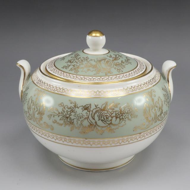 Wedgwood ウェッジウッド GOLD COLUMBIA ( SAGE GREEN ) シュガーポット ポーセリン 食器 _