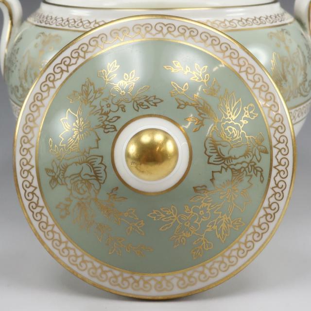 Wedgwood ウェッジウッド GOLD COLUMBIA ( SAGE GREEN ) シュガーポット ポーセリン 食器 _