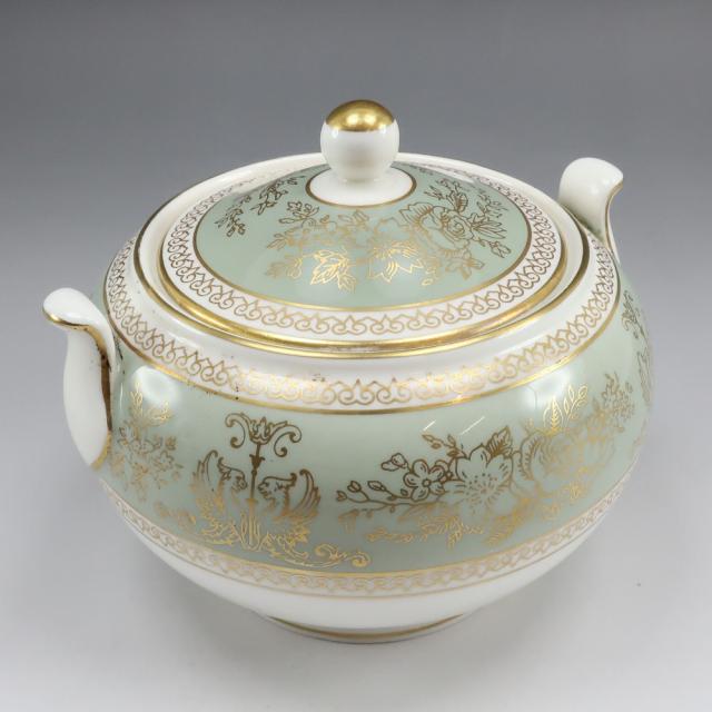 Wedgwood ウェッジウッド GOLD COLUMBIA ( SAGE GREEN ) シュガーポット ポーセリン 食器 _