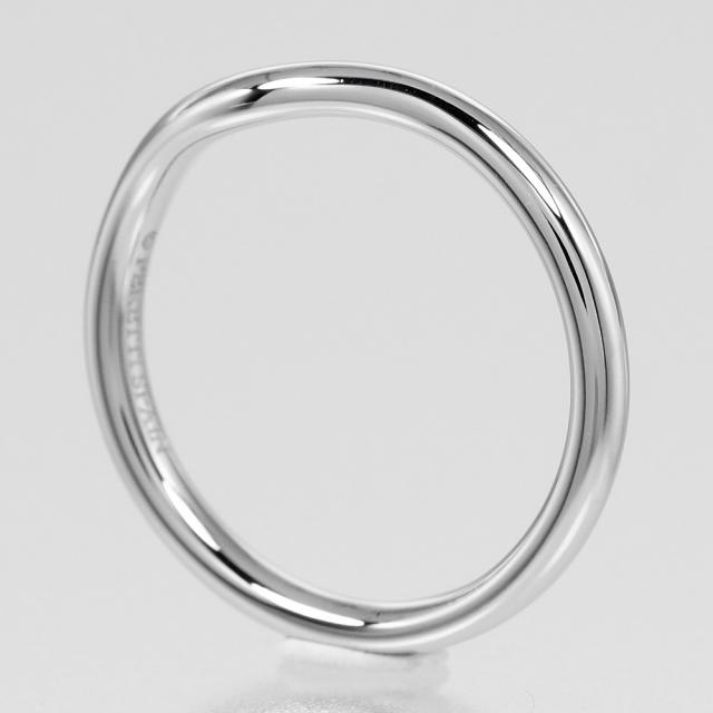 TIFFANY&Co. ティファニー カーブドバンド Pt950プラチナ 8号 リング・指輪 3.3g レディース_2