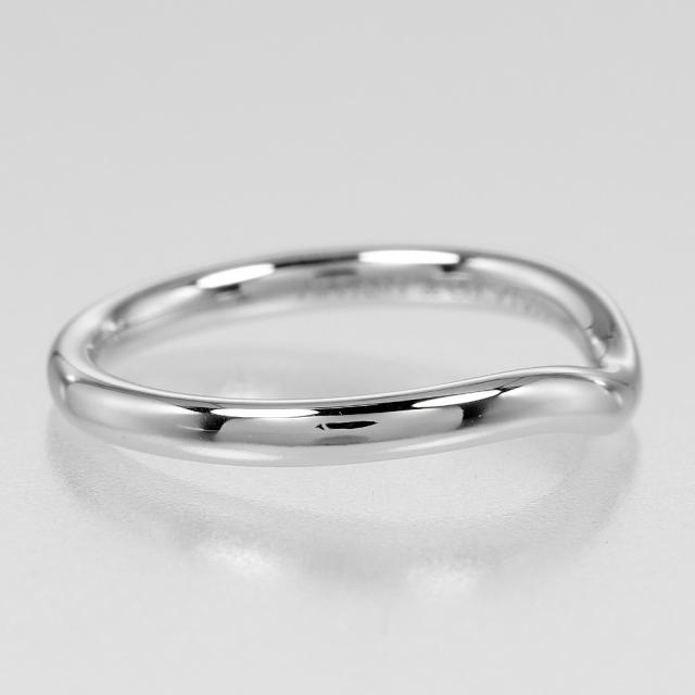 TIFFANY&Co. ティファニー カーブドバンド Pt950プラチナ 8号 リング・指輪 3.3g レディース_5
